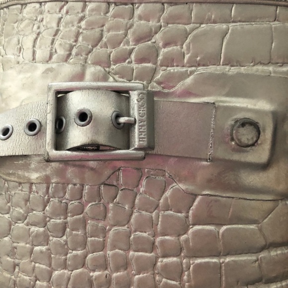 Hunter Jimmy Choo  silver grey croc rainboots - Picture 7 of 8